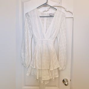 White long sleeve romper